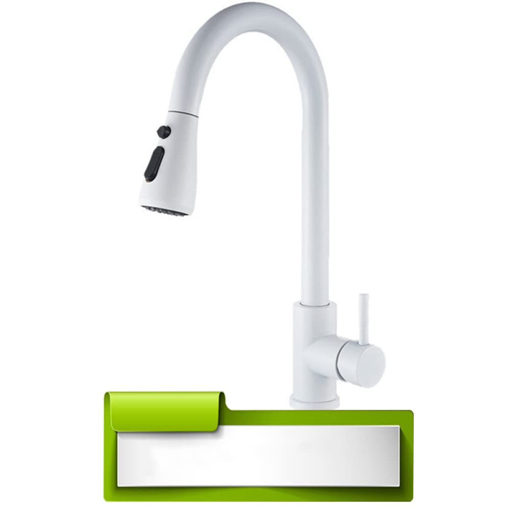 Czarny kran kuchenny, pojedynczy otwór, wyciągana wylewka, bateria zlewozmywakowa, opryskiwacz strumieniowy, obrót głowicy, mikser ciepłej i zimnej wody