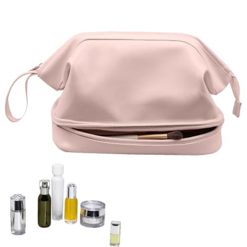 Bolsas de cosméticos de nivel en piel sintética suave e impermeable 7
