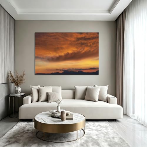 Decoración de montaña con sol dorado para iluminar tus paredes 4