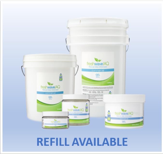 Miniatura 6 de Fresh Wave IAQ Gel comercial eliminador de olores, 16 onzas líquidas, paquete de 6, absorbentes de olores para el hogar, alivio de olores más