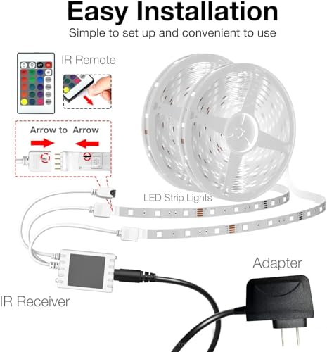 Image of DAYBETTER Smart WiFi Led Lights, Phone App Controlled, Compatible with Alexa and Google Assistant, Timer Schedule, RGB Strip Color Changing Decor for Bedroom Party Kitchen, 25ft