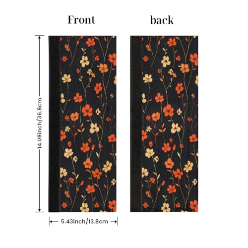 Image of Pardick Spring Flower Refrigerator Door Handle Covers Set of 2, Florals Fridge Handle Cover Washable Fridge Dishwasher Door Spring Decor Protector Handle Cover, Keep Your Kitchen Appliance Clean