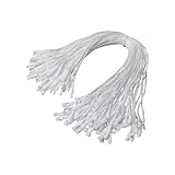 Acuteye 1000Pcs 7.5-inch Hang Tag Nylon String, Easy and Fast to Attach, Nylon Snap Lock Pin Loop Fastener Hook Ties for Clothes Tags, Price Tags, Shoes Snap Lock, Luggage Label (White)