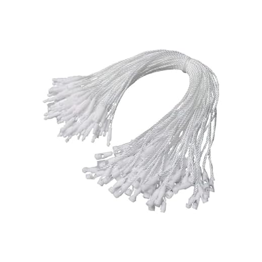 Acuteye 1000Pcs 7.5-inch Hang Tag Nylon String, Easy and Fast to Attach, Nylon Snap Lock Pin Loop Fastener Hook Ties for Clothes Tags, Price Tags, Shoes Snap Lock, Luggage Label (White)
