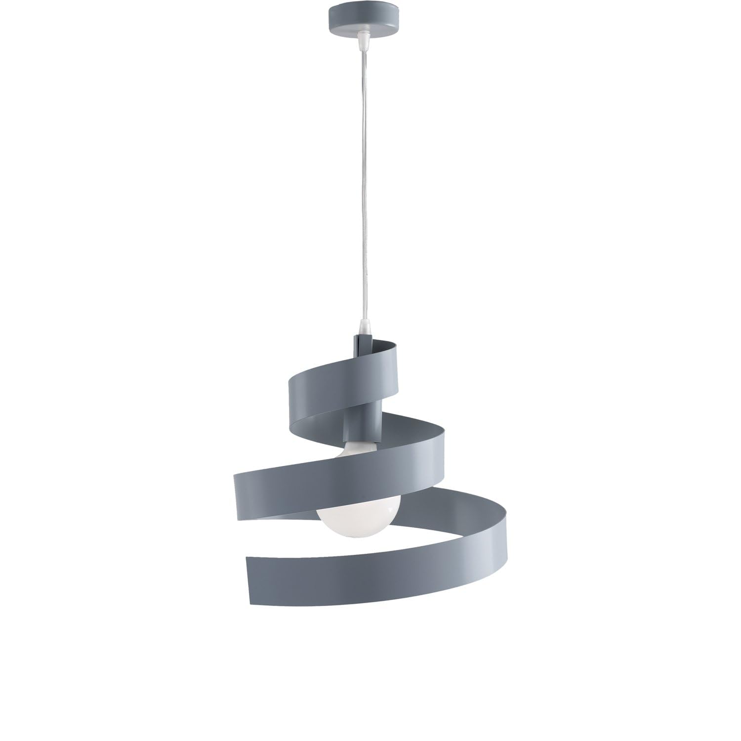 Sospensione Moderna 1 Luce In Ferro Laccato Grigio