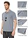 TACVASEN Men's Polo Shirts with 3 Buttons Summer Active Sports Golf Tennis T-Shirts, Silver, M
