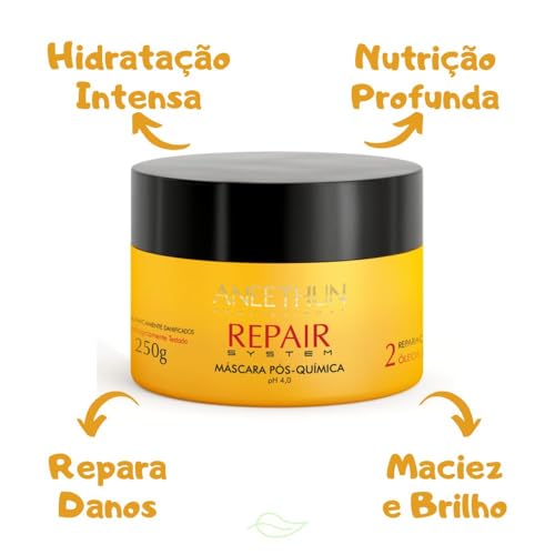 Kit Cronograma Capilar Aneethun Reparação Essencial Máscara Linha A 500g, Máscara Repair System 250g