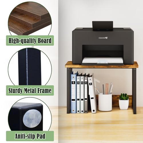 image for MARTY Printer Stand with Storage for Desk, Desktop Printer Stand Shelf