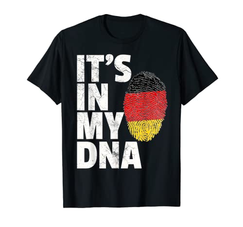 Camiseta de regalo con bandera alemana de Alemania con texto en inglés "IT'S IN MY DNA", para hombres Camiseta