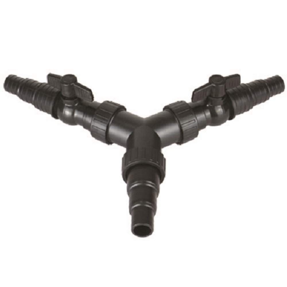 3 Way Y Pond Hose Connector with Regulators 20/25mm
