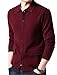 Produktbild Herbst Herren Langarm Business Casual Jacke Kleidung Pullover Wolle Strickmäntel, rot, XX-Large