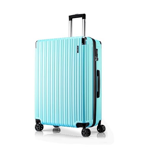 FLIEE Large Suitcase Hard Shell | Aluminum Telescopic Handle | TSA 3 Digit Combination Lock | 4 Dual Spinner Wheels | Lightweight Suitcase Large. (Coastal Blue, Large 28)