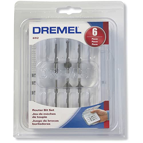 Dremel 692 6-Piece Router Bit Set,Silver #TOP1