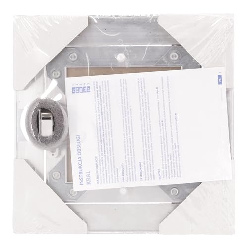 KRAL16 Inspection Flap GK Insert 150 x 150 mm Plasterboard 12.5 mm Inspection Door Inspection Service Door 15 x 15 cm Maintenance Cleaning Flap Maintenance Opening with Aluminium Frame Suitable for - Image 3
