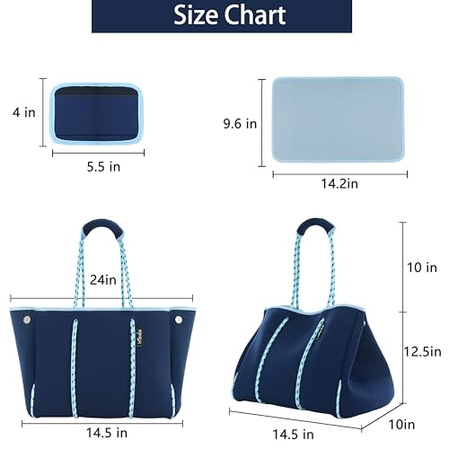 Hibala Neoprene Multipurpose Beach Bag,Gym/Travel/Pool Bag,Tote For Women&Men4