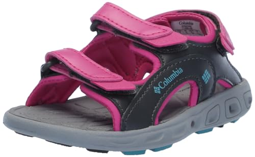 Columbia Youth Unisex Techsun 3 Strap Sandal, Pink Ice/Pacific Rim, 10