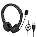 Produktbild ARMYU PC Headset mit Mikrofon USB Headset Noise Cancelling & Lautstärkeregler, Computer Chat Headset für Skype, Webinar, Homeoffice, Gaming, e-Learning und Musik, Call Control, Ultra Komfort