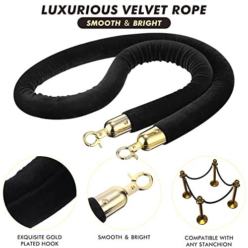 Woanger 6 Cordas de Suporte de Veludo, Cordas de Suporte de Controle de Multidão de 5 Pés, Barreira