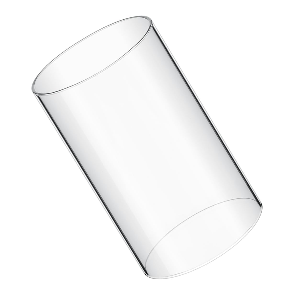 POPETPOP Pantalla Cilíndrica Acabado Pulido y Liso de Vidrio Transparente para Vela Cubierta Decorativa Antiviento para Decoración del Hogar y Proyectos DIY