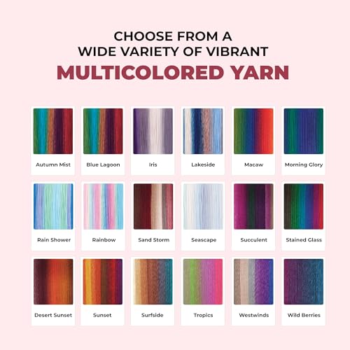 Image of Mary Maxim Prism Yarn, Acrylic Multicolor DK Yarn, 290 Yards, Desert Unset | Ombre Yarn, 3 Weight, Machine Wash, For Knitting and Crochet, Create Baby Items, Blankets, Afghans, Clothing Variegated Yarn