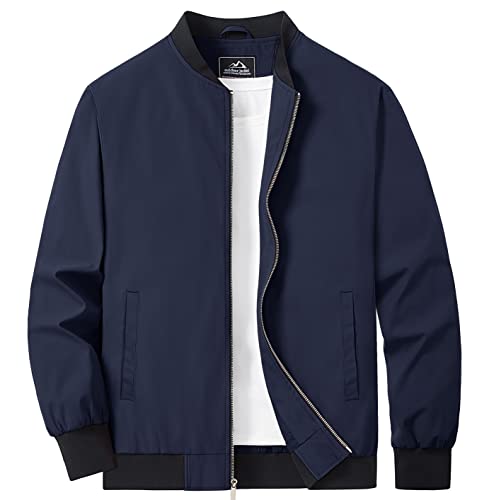 MAGCOMSEN Men's Lightweight Bomber Jacket with Pockets