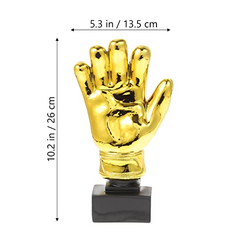 Didiseaon Award Trophies Goalkeeper Trophy Gloves Shape Large Gold Trophy Cup for Match Sports Spelling Bee Championships Tournaments Competitions (10.43 X 5.12 Inches)
