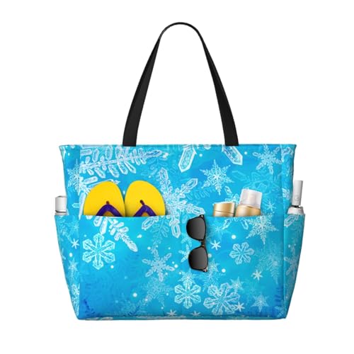 Sac à bandoulière flocon de neige 3D finitions soignées grand format textile