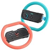LVFAN 2個セット switch 2用 Joy-Con ハンドル ステアリングホイール マリオレーシングに対応 スイッチ 2用 ジョイコン ハンドルグリップ 快適 持ちやすい 装着簡単 手触り良い 取り外し可能 For Nintendo Switch 2 周辺機器 アクセサリ 青い+オレンジ