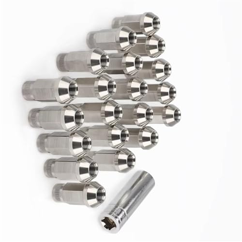 Tuercas de rueda de acero inoxidable para fijación segura de llantas compatibles con Lincoln M14
