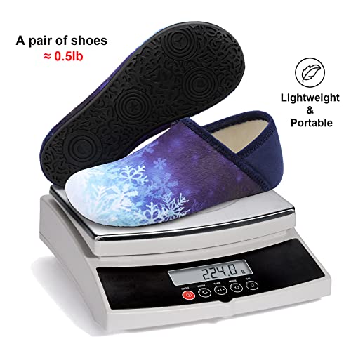 Image of Fires Womens Mens Slippers with Rubber Sole Soft-Lightweight House Slipper Socks Around House Shoes Non Slip Indoor /Outdoor