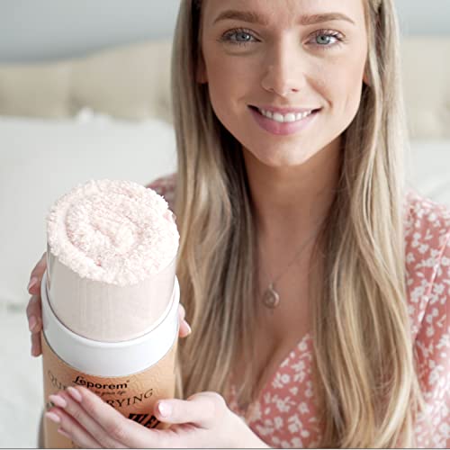 Huge (43 Inch X 30 Inch) Microfiber Hair Towel - Super Absorbent, Ultra-Soft & Fast Drying Hair Towels For Dry, Curly, Long & Thick Hair, Anti Frizz, Breathable Hair Repair Towel Wrap (Pale Pink) #TOP4