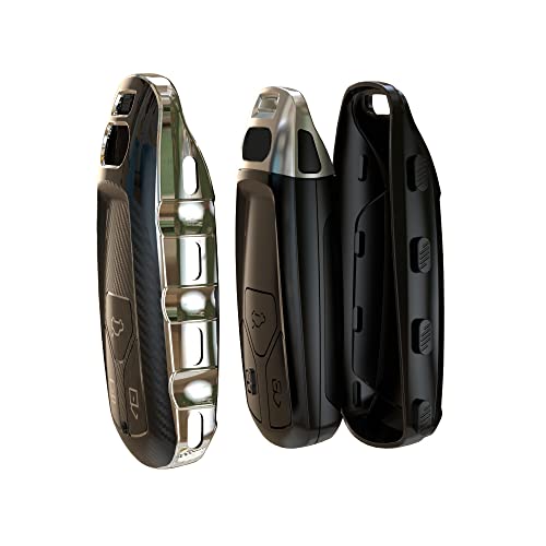 Image of ELOHEI Audi Car Key Cover, Silver TPU Key Fob Protector, Anti-Drop & Anti-Scratch, Fits Audi A4, A5, A6, A7, A8, Q2, Q5, Q7, TT, R8, etc. | Comfortable Grip,Responsive Buttons,Compatible with Audi A4 Q7 Q5 TT A3 A6 SQ5 R8 S5 Smart Accessories