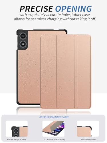 Protection rigide Tabwee T60 Pro avec support pliant or rose VekfulPC T60 Pro Android 15
