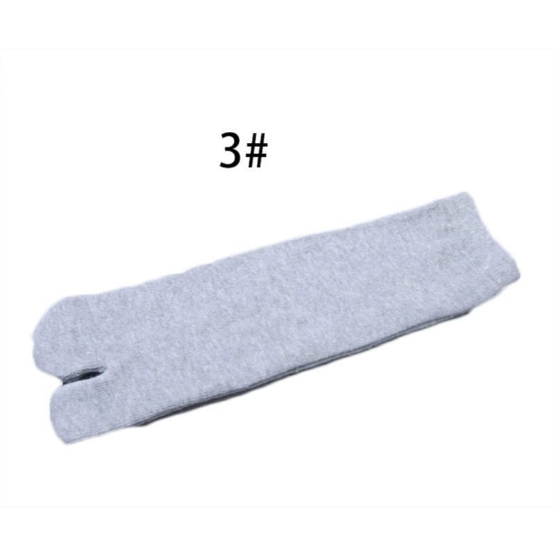 Elastic Cotton Socks 3 Pairs Tabi Toe Socks Unisex Casual Sandal Two Toe Tabi Indoor Outdoor Hiking or Casual Women Men (White+ Grey+ Black) Men4