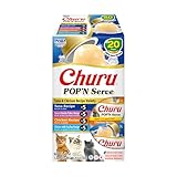 INABA Churu Pop'N Serve Jelly Cat Treat with Vitamin E & Taurine, 1.2 Ounce Cup, 20 Cups, Tuna & Chicken Variety