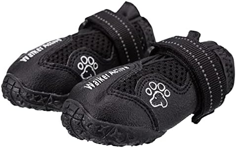 TRIXIE Walker Active Hundeschuhe Gr. XS, atmungsaktiv, mit Reflektoren | Mit Reflektoren für gute Sichtbarkeit im Dunkeln – robuster Pfotenschutz für aktive Hunde bei jedem Wetter