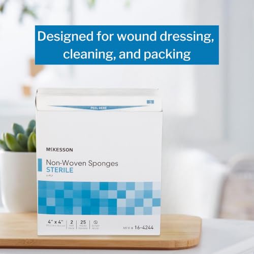 McKesson Non-Woven Sponges, 4-Ply, Sterile, 4 x 4 in, 50 ct - image 4