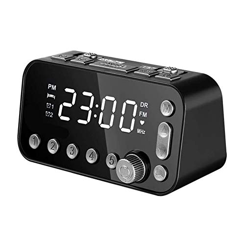 ZTGHS Radio Sveglia da Comodino, Orologio Digitale Radio Dab/FM con Display A LED, Doppia USB, Timer di Spegnimento Radio, Dimmer A 3 Livelli, Impostazione Snooze E Doppia Sveglia