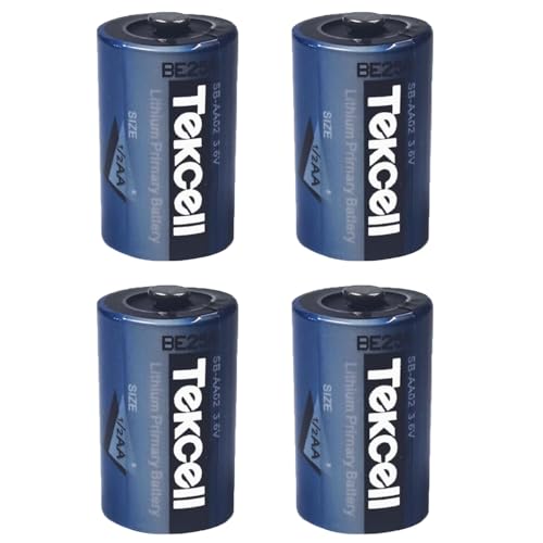 QULONG (4����) SB-AA02 3.6V 1200mAh 1/2AA ��[�d�����`�E���d�r LS14250 �d�r�����p (�v���O�Ȃ�)