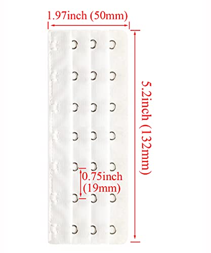 Bra Extender 7 Hook For Plus Size Pack Of 4 Black&White #TOP1
