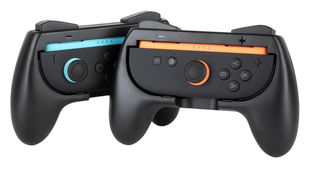 Konix Paar Halterungen für Joy-Con-Controller der Nintendo Switch 2 - Klassisches Controller-Design - Schwarz