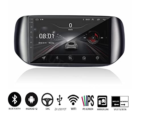 Image of AUTO SNAP 9 Inches 22cm Touch Screen Android 12 Gorilla Glass IPS Display Car Stereo with 2GB RAM /16 GB ROM GPS /Wi-Fi /Navigation /Steering Wheel Controls Mirror Link Compatible for Tata Hexa