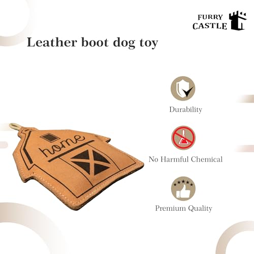 Image of Dog Toys Leather Shape Perfect for Pets-Dog & Cats (Pack of 1, Tan)
