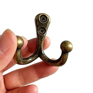 5 Pack Coat Hooks Heavy Duty Vintage Double Wall Hook Strong Entrance Hangers for Hanging Clothes Jackets Robes Towels Hats Keys Bags Cups, Bronze 5 Pack Coat Hooks Heavy Duty Vintage Double Wall Hook Strong Entrance Hangers for Hanging Clothes Jackets Robes Towels Hats Keys Bags Cups Bronze
