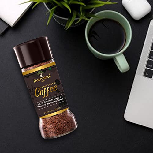 Image of Botanical sage- Creamy Caramel instant coffee | 100% Arabica freeze dried | Flavored coffee | 100g