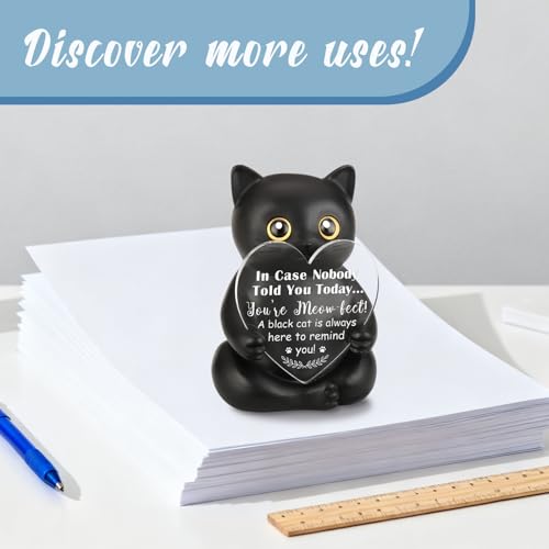 Estatua de Resina Gato Negro Afirmativo miniatura 4