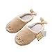 kentop Mujer Zapatillas Invierno y otoño térmica algodón Pantuflas suave Zapatillas nette Animales de Peluche Casa antideslizante Slippers, peluche, Oso polar, 38/39 asia