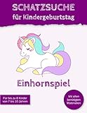 Schatzsuche für Kindergeburtstag Einhornspiel: Schnitzeljagd für Grundschüler (Kindergeburtstagsspiele)