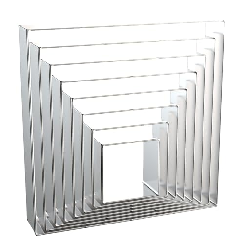 Square Cookie Cutter Set 8-Piece 1.5