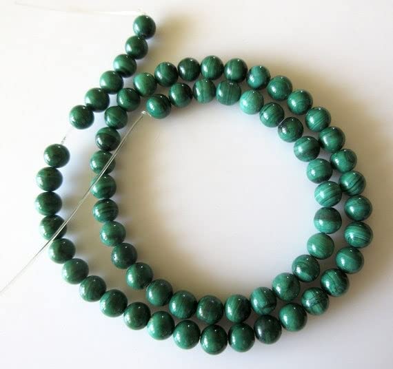 Perles malachite naturelles 4mm LKBEADS, fil de pierres rondes de lithothérapie 15 pouces